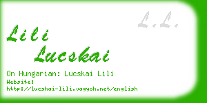 lili lucskai business card